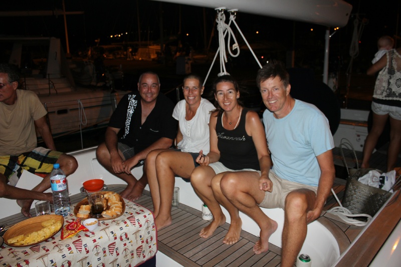 Apéro à bord d'un swan 75 avec Philippe et Sandra Thieery et Claudia